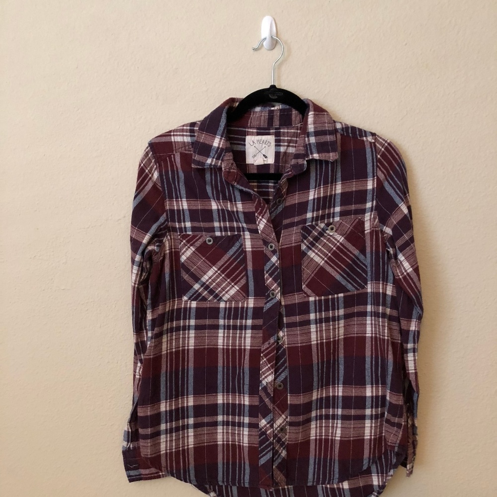 Maroon Plaid Shirt